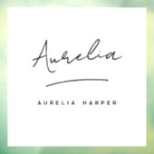 Minimalistische moderne bedrijfsnaam handtekening raamsticker (Vel 3)