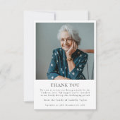 Minimalistische  moderne begrafenis bedankkaart (Voorkant)