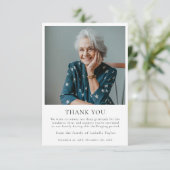 Minimalistische  moderne begrafenis bedankkaart (Staand voorkant)