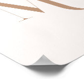 Minimalistische Moderne Beige Monogram Eerste Aang Poster (Hoek)