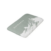 Minimalistische moderne berg Bord olijf Badmat (Gekanteld)