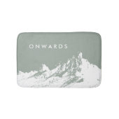 Minimalistische moderne berg Bord olijf Badmat (Voorkant)