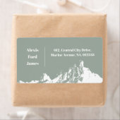 Minimalistische moderne berg Bord olijf Etiket (Insitu)