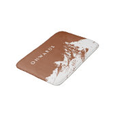 Minimalistische moderne berg Sienna Badmat (Gekanteld)