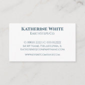 Minimalistische moderne berg wandelen blauw wit se visitekaartje (Voorkant)