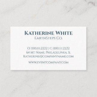 Minimalistische moderne bergwandelen blauw wit visitekaartje