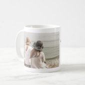 Minimalistische moderne beste vriend foto koffiemok (Voorkant links)