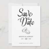 Minimalistische moderne bewaar de datum aankondigi save the date (Voorkant)