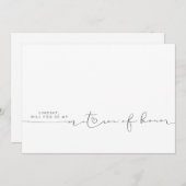 Minimalistische moderne bewerkbare kleuren, matron (Voorkant / Achterkant)