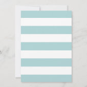 Minimalistische moderne blauwe strepen jongens fot kaart (Achterkant)