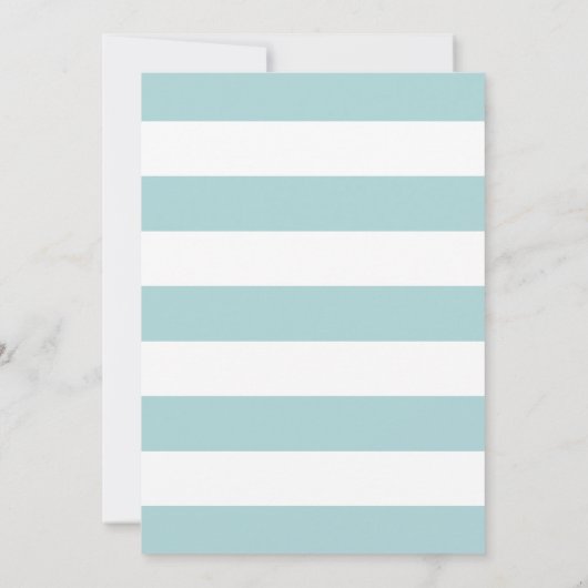 Minimalistische moderne blauwe strepen jongens fot kaart (Achterkant)