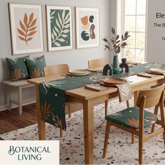 Minimalistische moderne bloemdesign korte tafelloper
