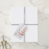Minimalistische moderne Bloemen en Prosecco Dank j Cadeaulabel (Met Touw)