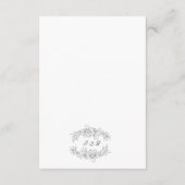 Minimalistische moderne bloemenbruiloft informatiekaartje (Achterkant)