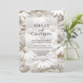 Minimalistische moderne bloemenbruiloft kaart (Staand voorkant)