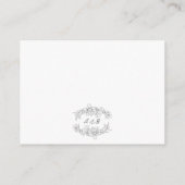 Minimalistische moderne bloemenbruiloft receptie informatiekaartje (Achterkant)