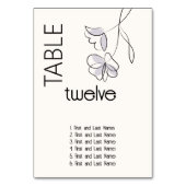 Minimalistische moderne bloemstof pruim en buff  kaart (Achterkant)