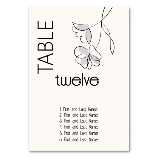 Minimalistische moderne bloemstof pruim en buff  kaart (Achterkant)