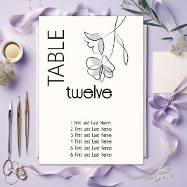 Minimalistische moderne bloemstof pruim en buff  kaart