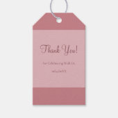 Minimalistische moderne blush bar cadeaulabel (Voorkant)