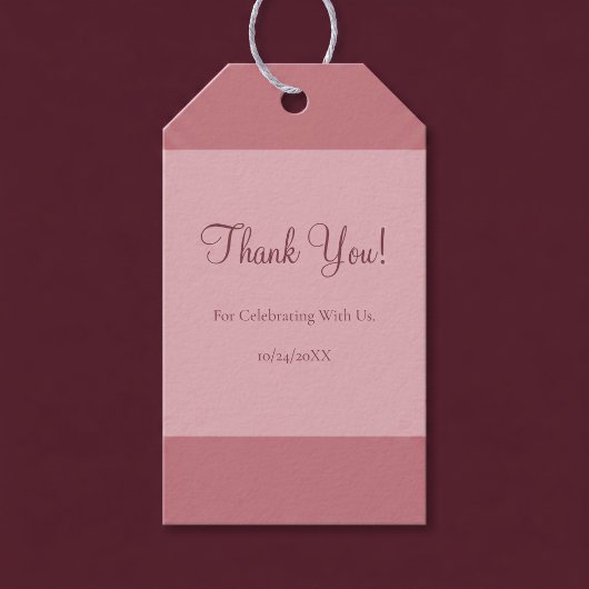 Minimalistische moderne blush bar cadeaulabel