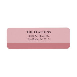Minimalistische moderne blush bar etiket