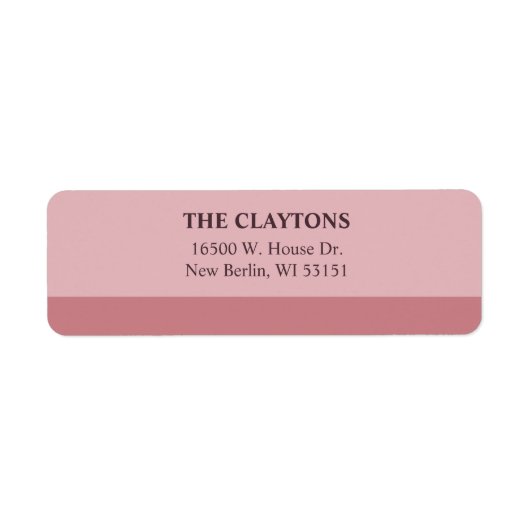 Minimalistische moderne blush bar etiket (Voorkant)