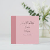 Minimalistische moderne blush bruiloft save the date (Staand voorkant)