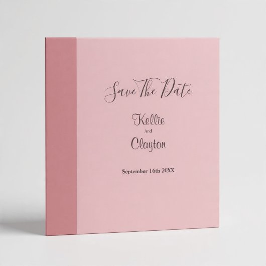 Minimalistische moderne blush bruiloft save the date