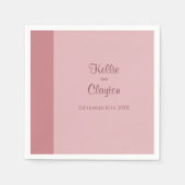 Minimalistische moderne blush bruiloft servet (Voorkant)