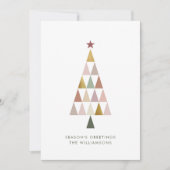 Minimalistische moderne Blush Gold eenvoudige kers Feestdagenkaart (Voorkant)