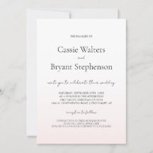 Minimalistische moderne blush roze fade chique bru