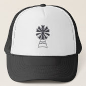 Minimalistische moderne boerderij windmolen trucker pet (Voorkant)