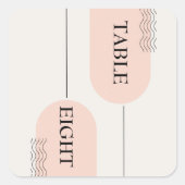 Minimalistische & Moderne Boheemse Aangepaste Tafe Vierkante Sticker (Voorkant)