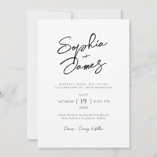 Minimalistische moderne Boho Arch foto bruiloft Kaart (Achterkant)