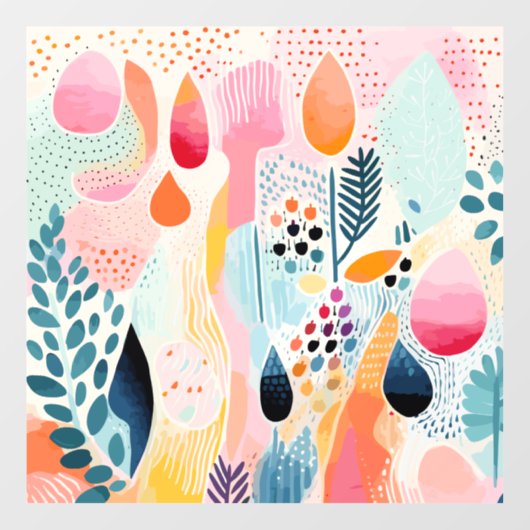 Minimalistische moderne Boho kunst Raamsticker (Vel)