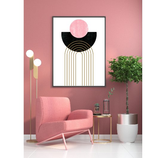 Minimalistische moderne boho-midden eeuws hedendaa poster