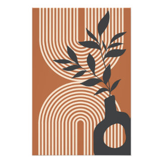 Minimalistische moderne boho-stijl muurkunst foto afdruk