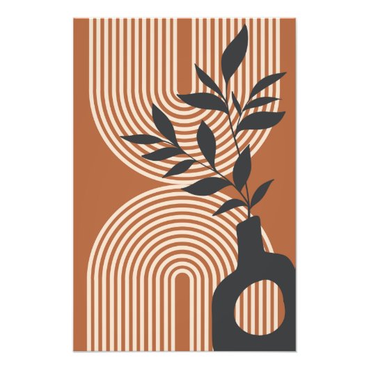 Minimalistische moderne boho-stijl muurkunst foto afdruk (Voorkant)