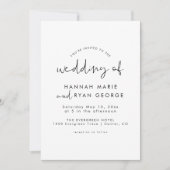 Minimalistische moderne boog foto elegante bruilof kaart (Voorkant)