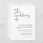 Minimalistische moderne boog foto elegante bruilof kaart (Voorkant)