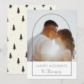 Minimalistische moderne boog foto Happy Holiday Ka Kaart (Voorkant / Achterkant)