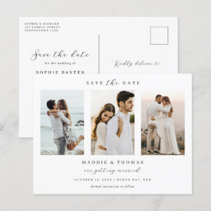 Minimalistische moderne boog foto Save the Date  Briefkaart