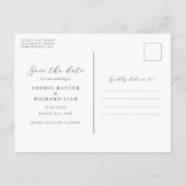 Minimalistische moderne boog foto Save the Date  Briefkaart (Achterkant)