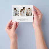 Minimalistische moderne boog foto Save the Date Flyer (Hand)