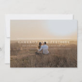 Minimalistische moderne boog foto Save the Date Kaart (Voorkant)