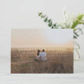 Minimalistische moderne boog foto Save the Date Kaart (Staand voorkant)