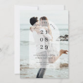 Minimalistische moderne boog foto Save the Date  Kaart (Voorkant)