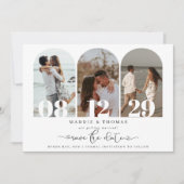 Minimalistische moderne boog foto Save the Date Kaart (Voorkant)