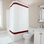 Minimalistische moderne Bourgondische wijn rood wi Douchegordijn (In situ)